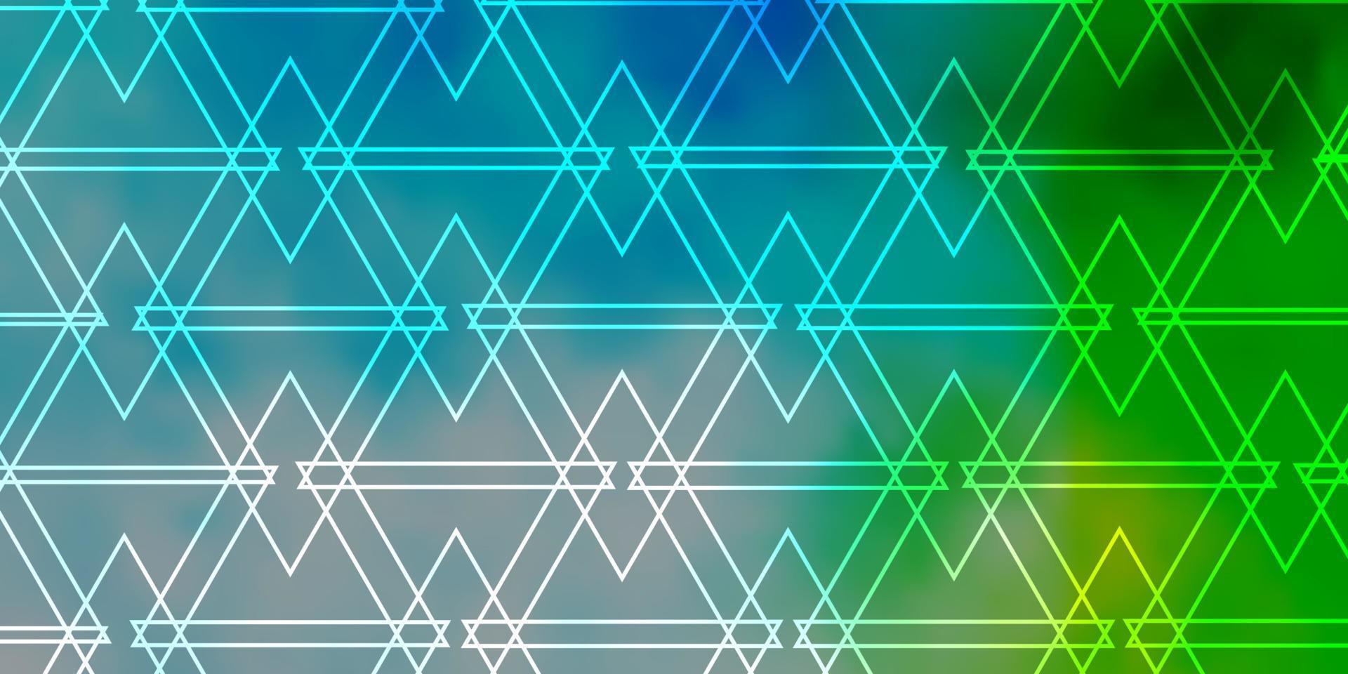 Light Blue, Green vector background with triangles.