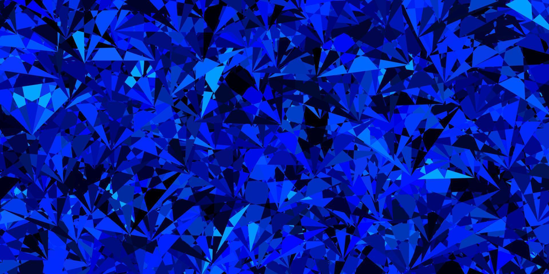 Dark Pink, Blue vector background with polygonal forms.