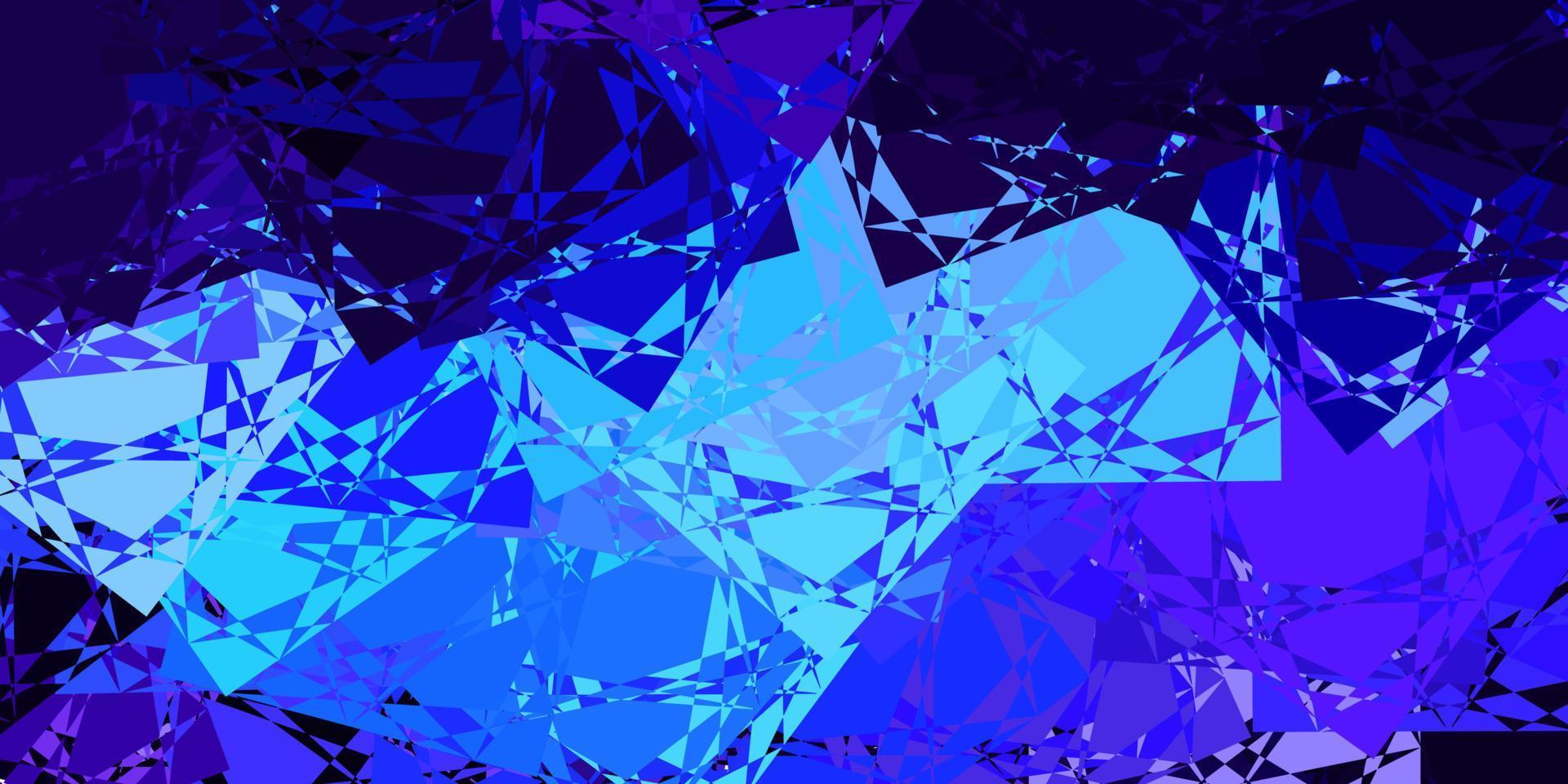 Dark Pink, Blue vector background with polygonal forms.