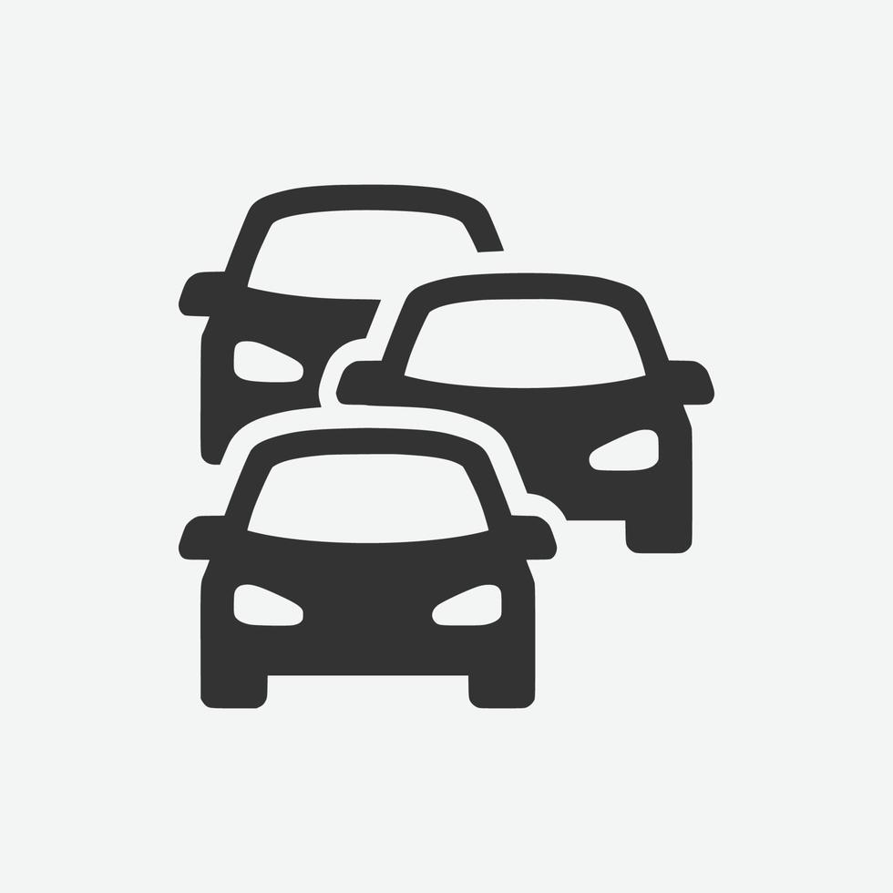 Traffic jam icon. Traffic road icon symbol. vector