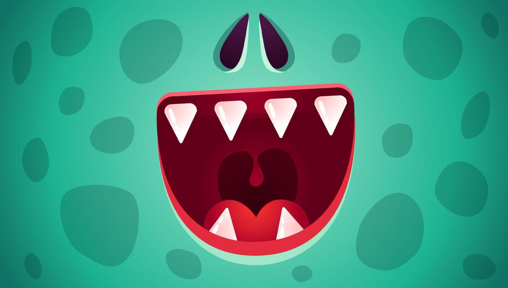 Kawaii face of zombie vector