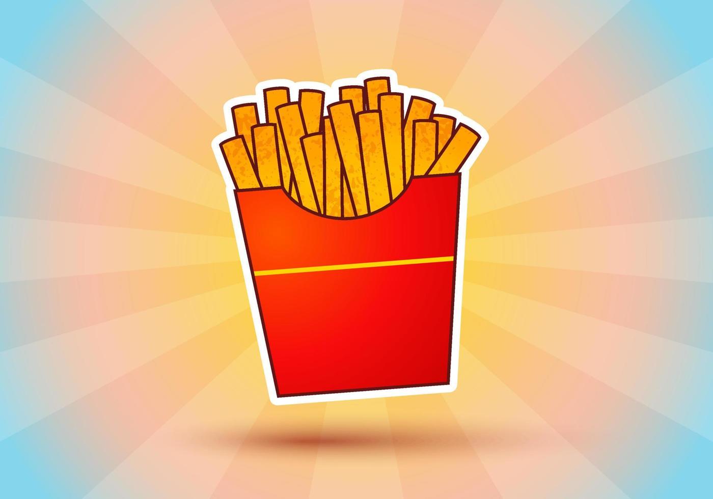 fries potatos on abstract background vector