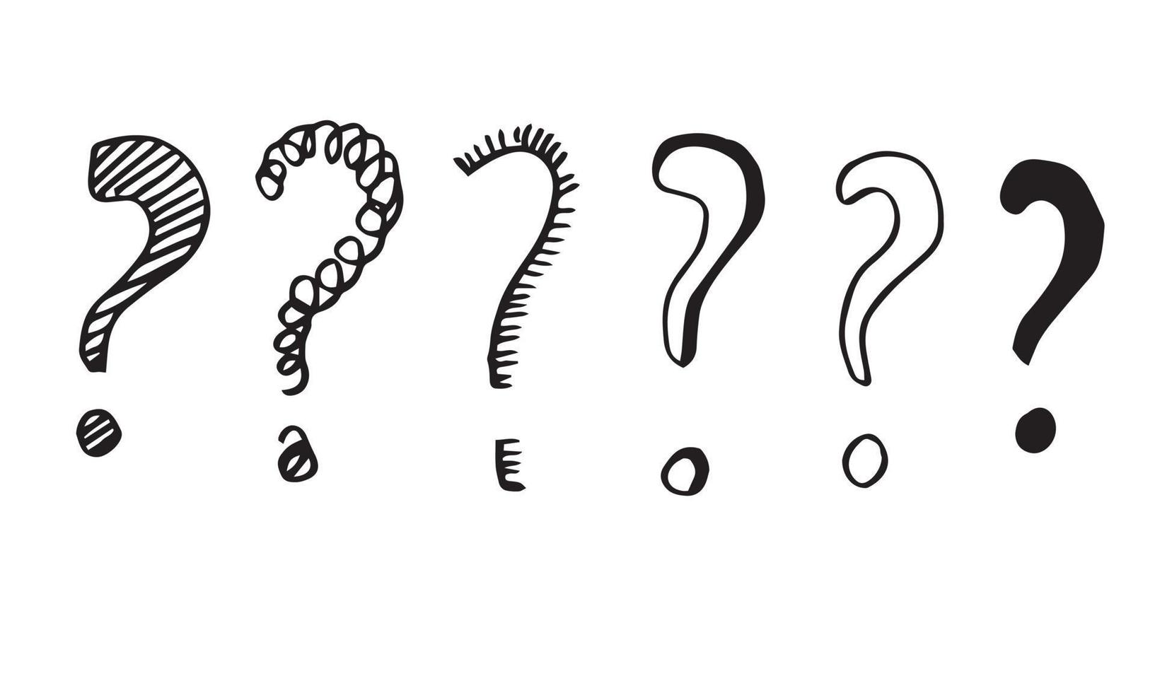 Image of question mark icon on white background. vector