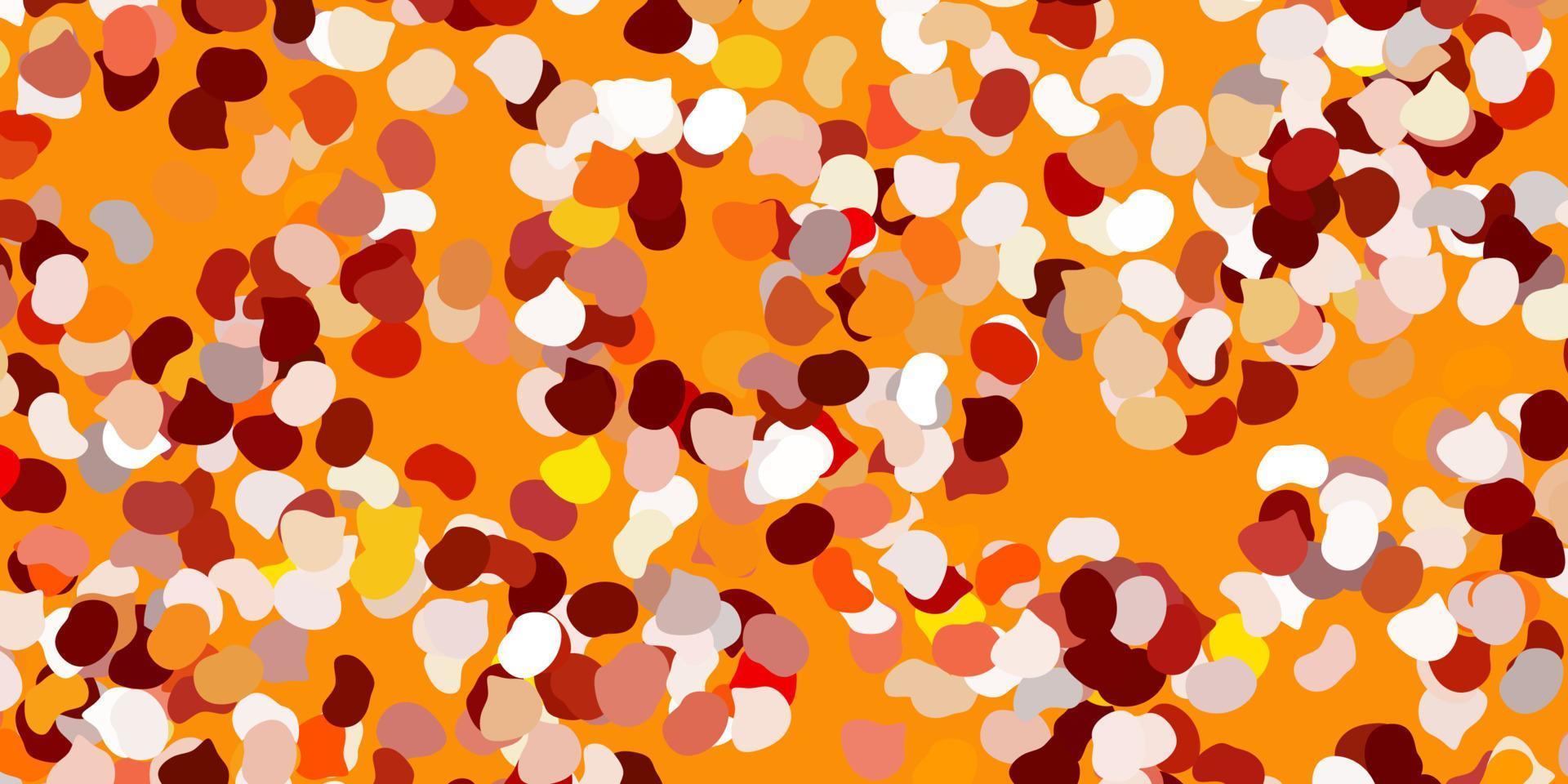 Light orange vector background with random forms.