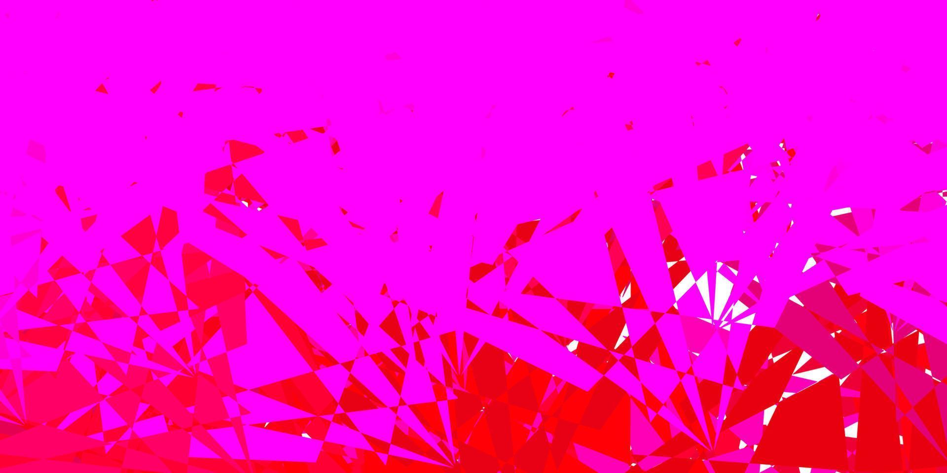 Dark Pink vector background with polygonal forms.