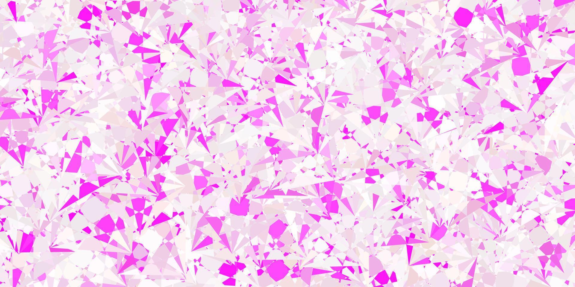 Light Pink vector background with triangles.