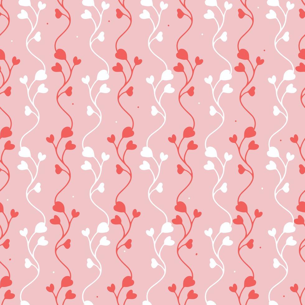 Vector seamless pattern. Pink pattern with a repeating floral pattern.