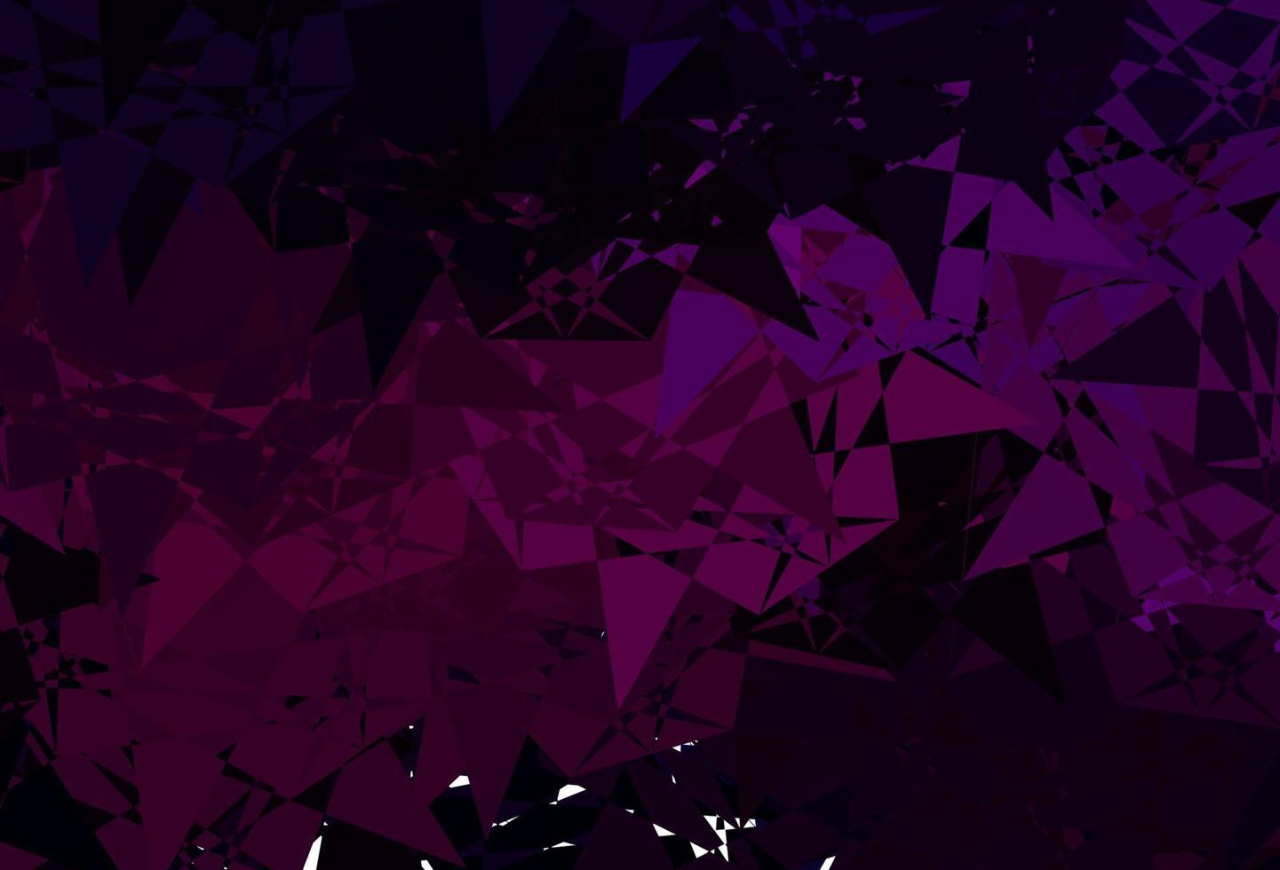 Dark Pink vector backdrop with triangles, lines.