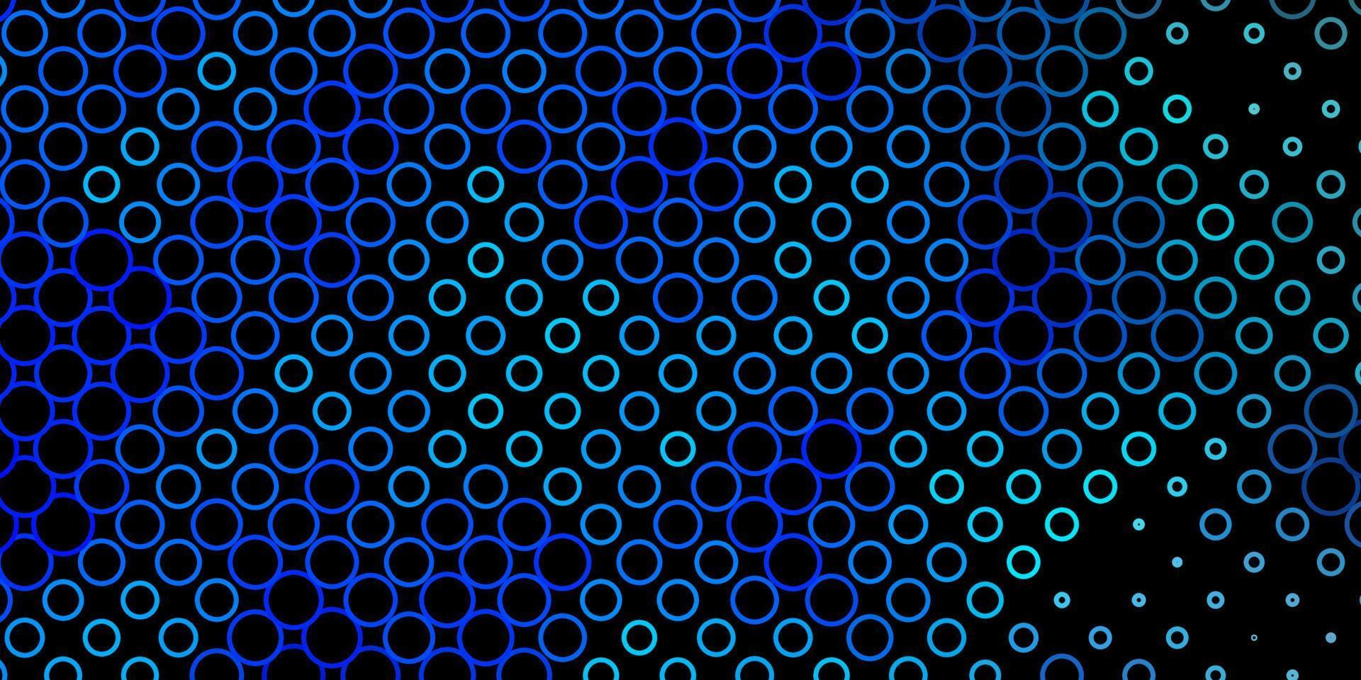 diseño de vector azul oscuro con círculos.