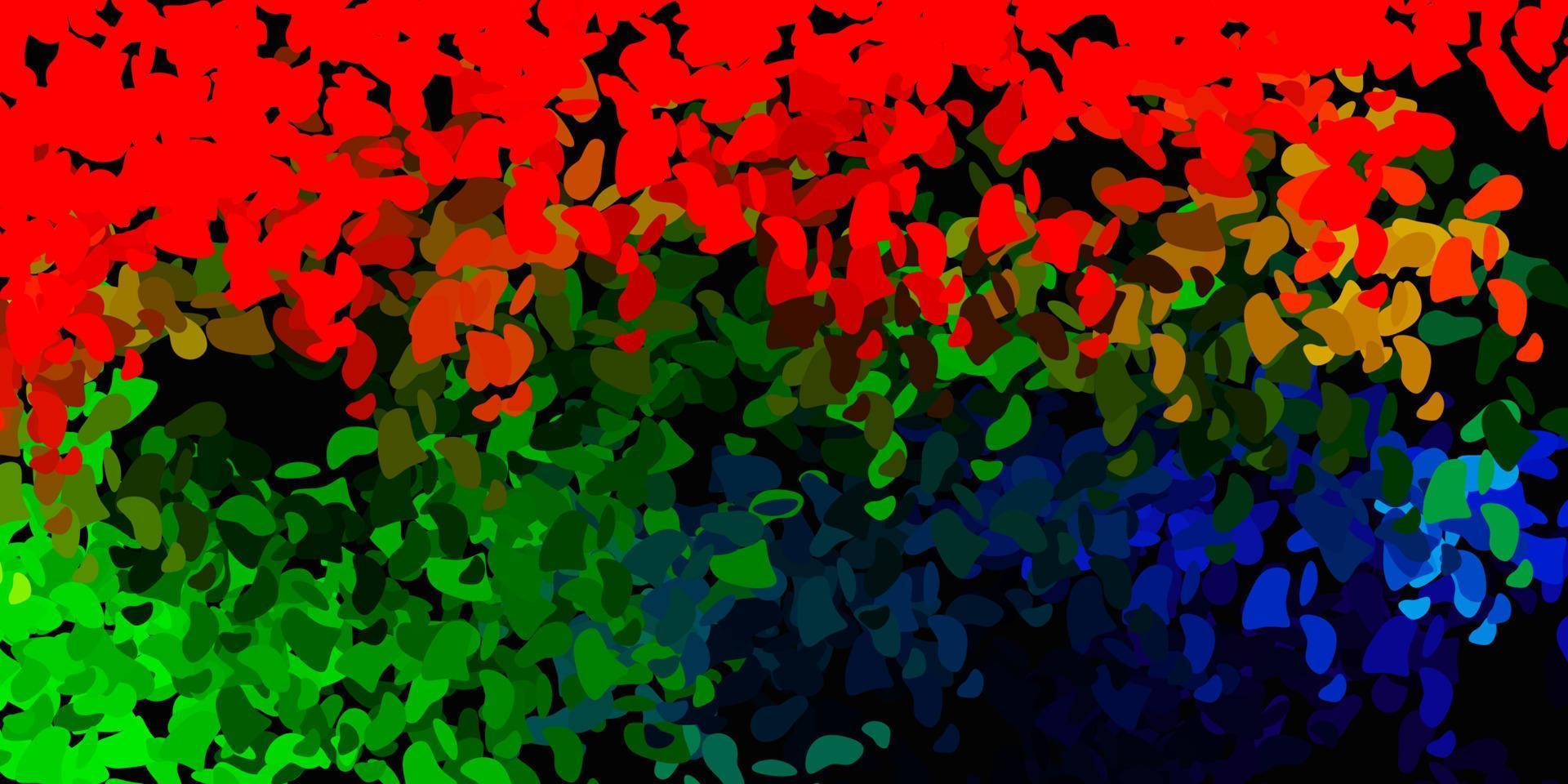 Dark multicolor vector background with random forms.