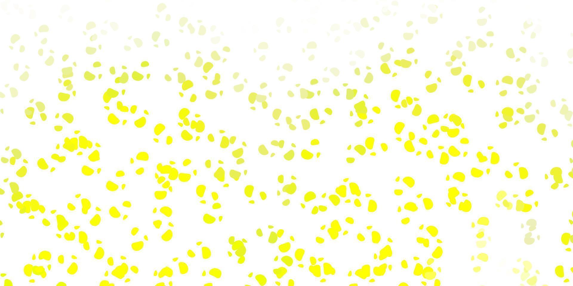 Light green, yellow vector pattern with abstract shapes.