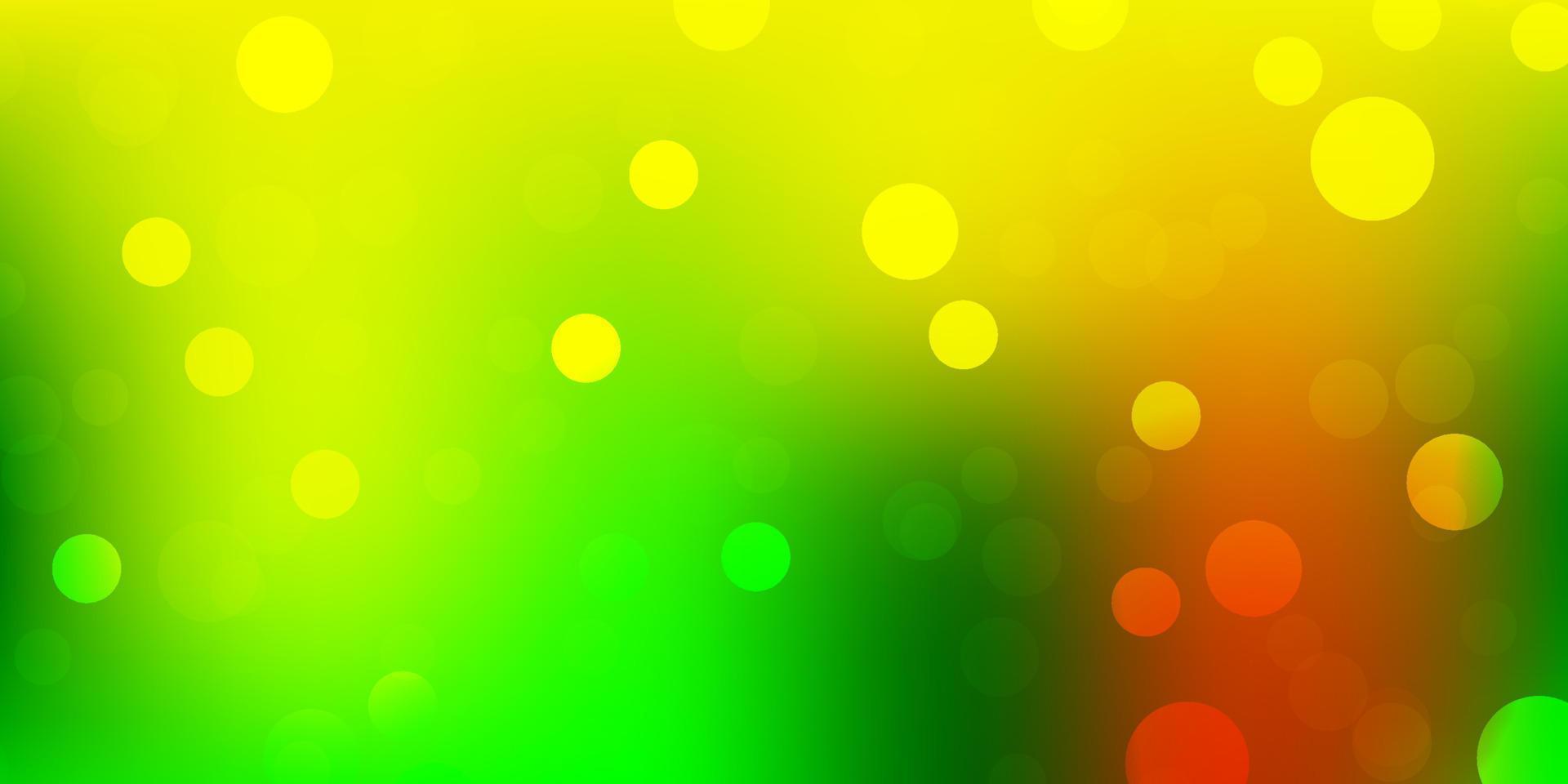 Light green, yellow vector layout with circle shapes.