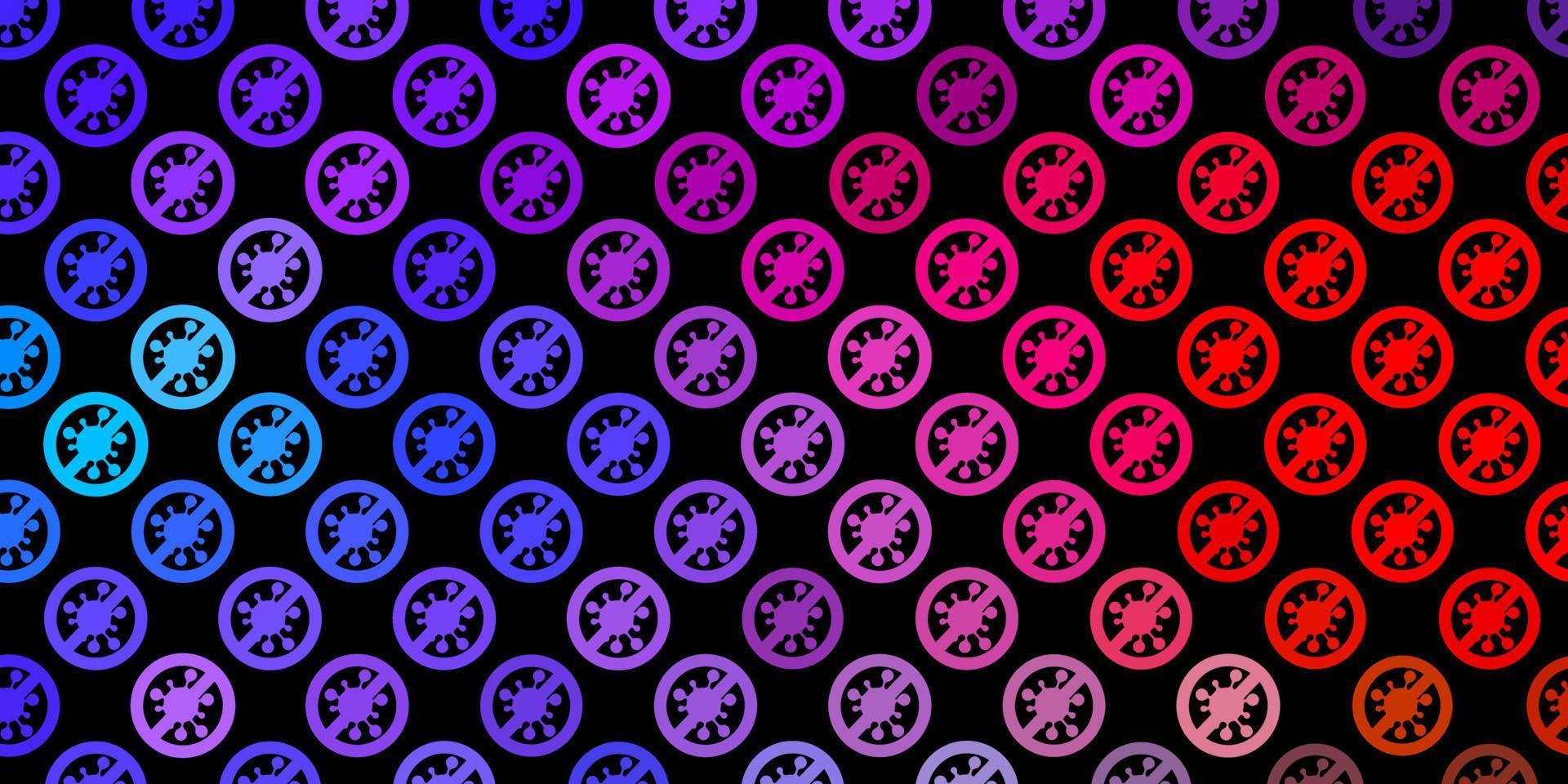 Dark Blue, Yellow vector pattern with coronavirus elements.