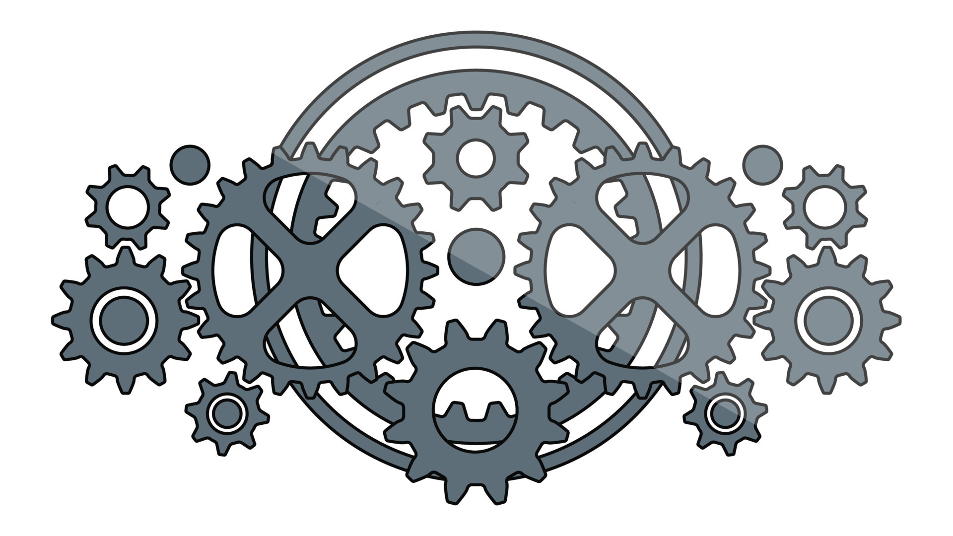 Pattern set of various mechanical gears 11540504 Vector Art at Vecteezy