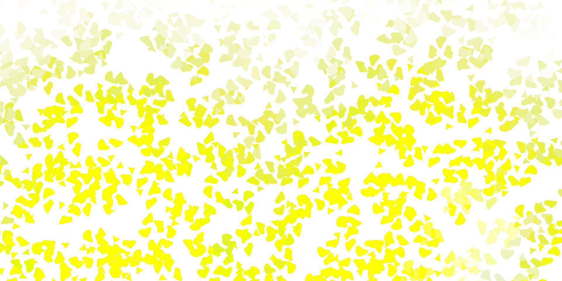 Light green, yellow vector pattern with abstract shapes.