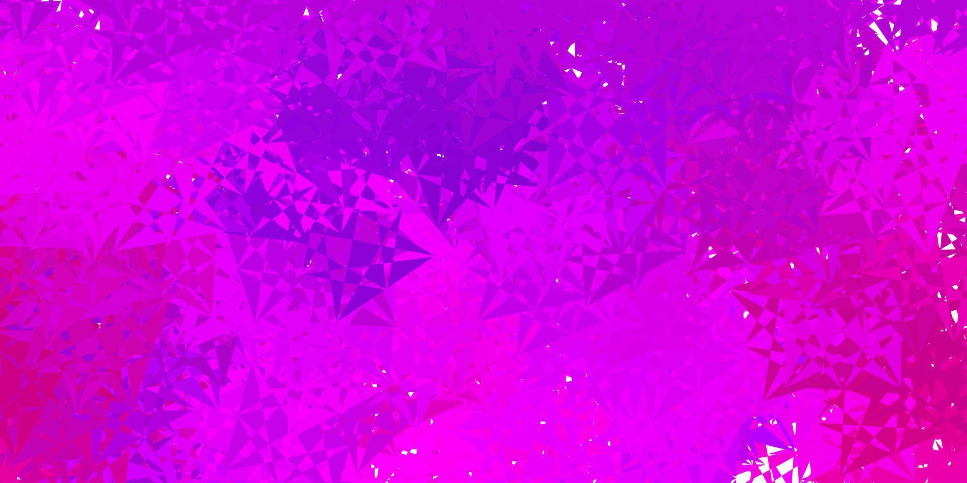 Dark pink, blue vector pattern with polygonal shapes.