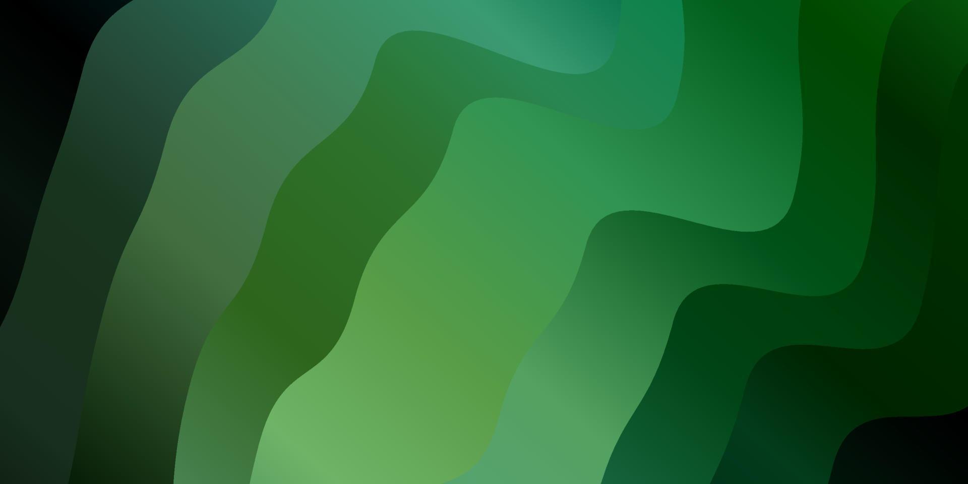 Fondo de vector azul claro, verde con curvas.