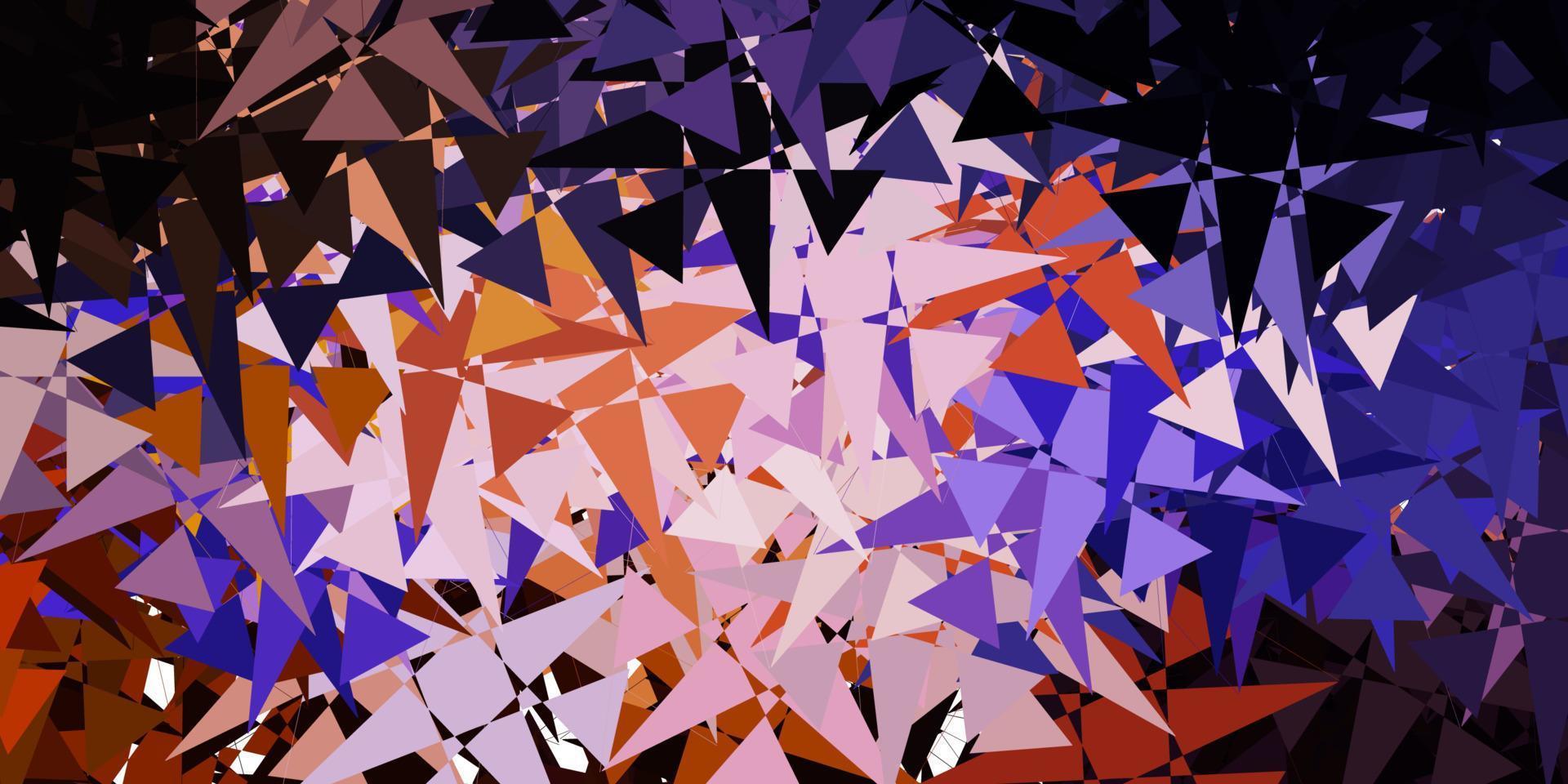 Dark Pink, Yellow vector background with polygonal forms.