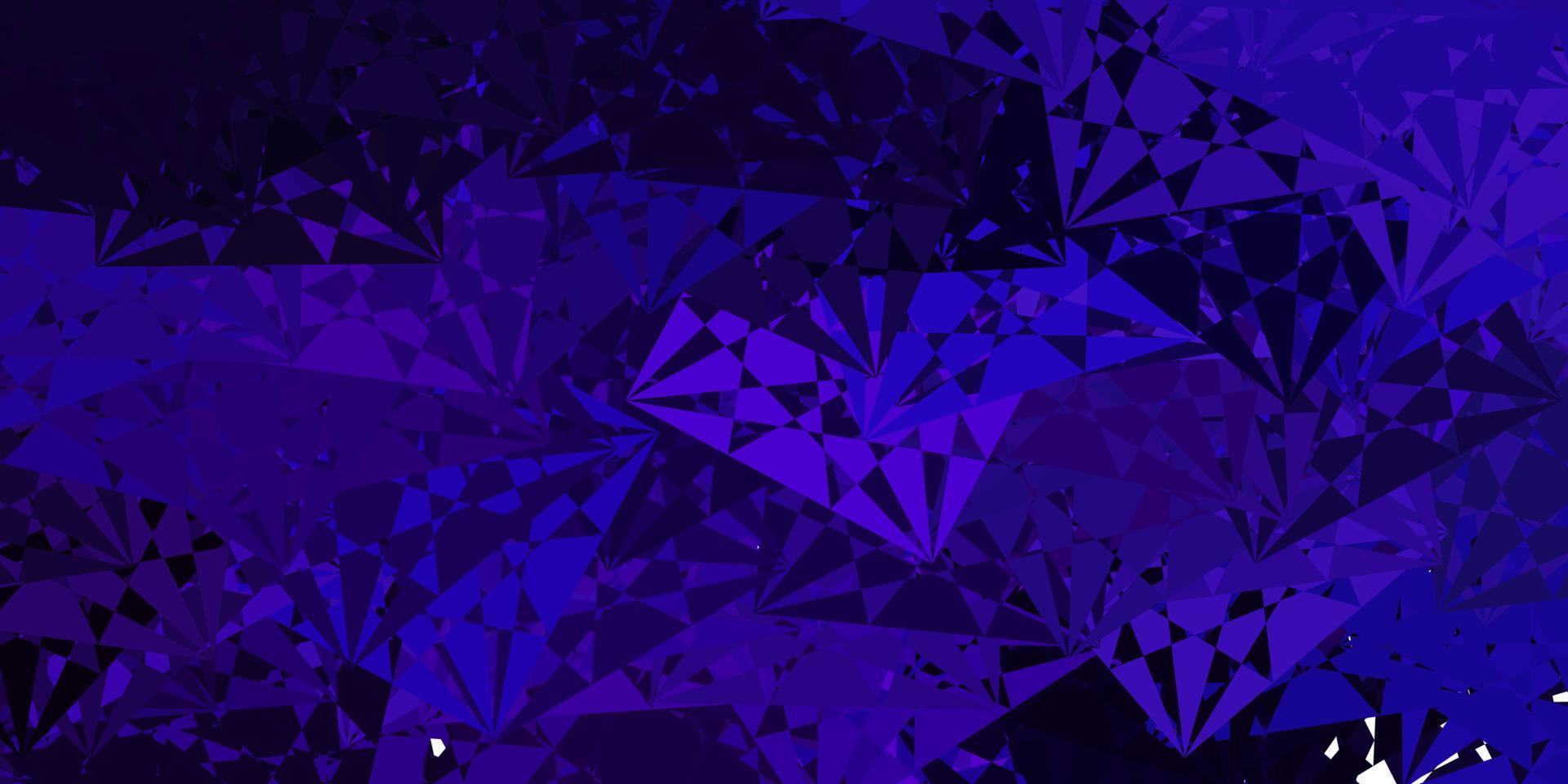 Dark Purple vector background with random forms.