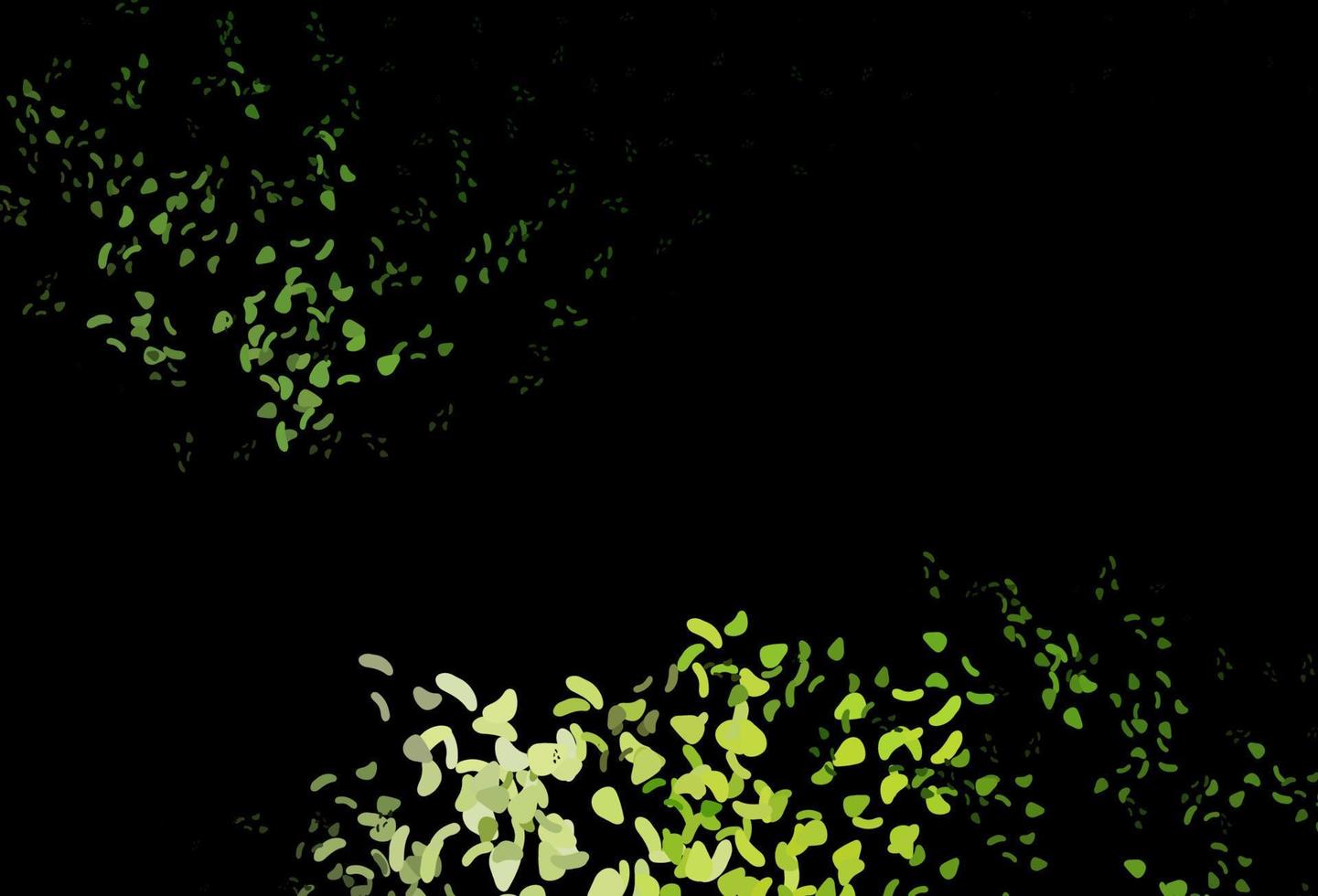 Dark Green vector pattern with chaotic shapes.