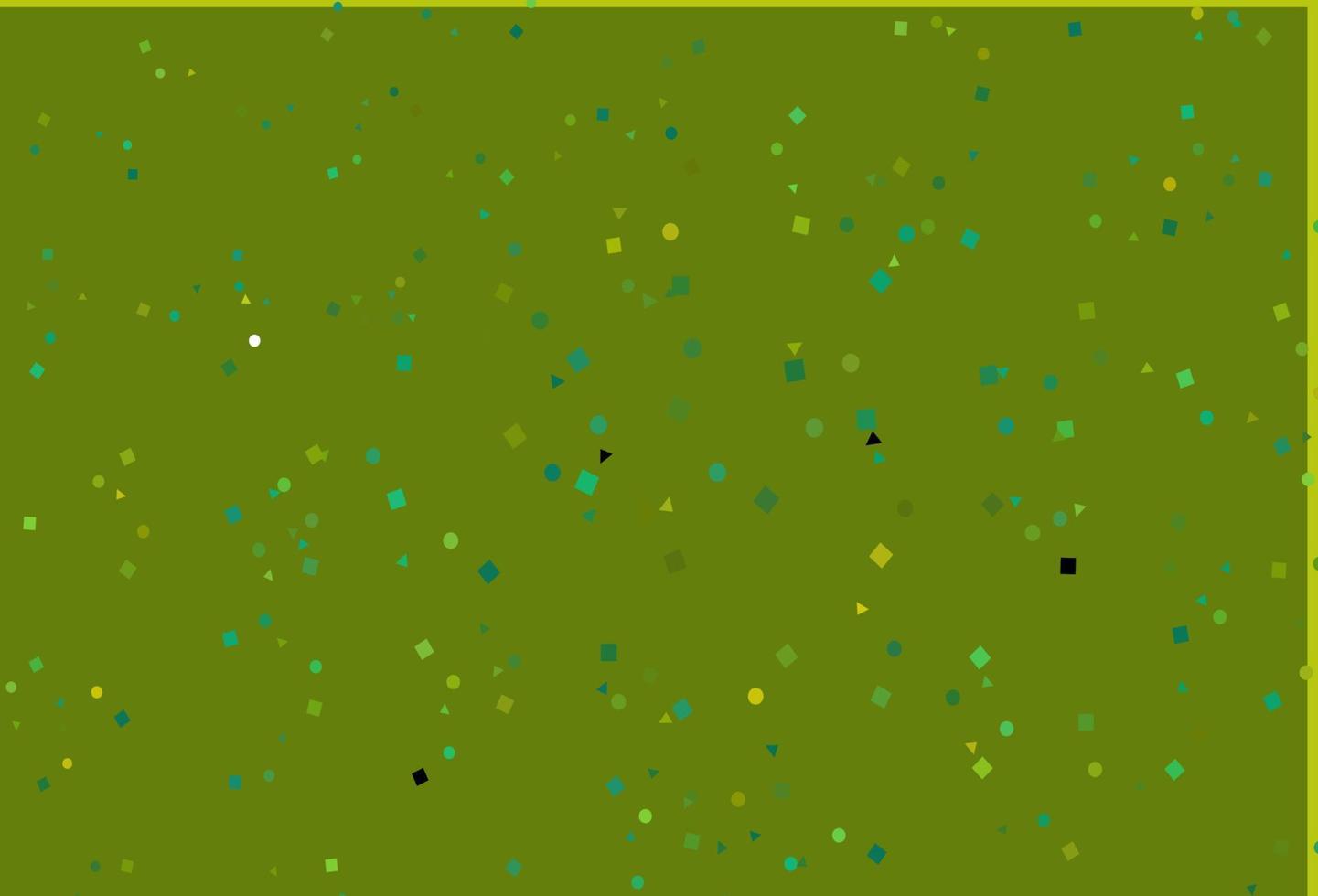 Telón de fondo de vector verde claro, amarillo con líneas, círculos, rombos.