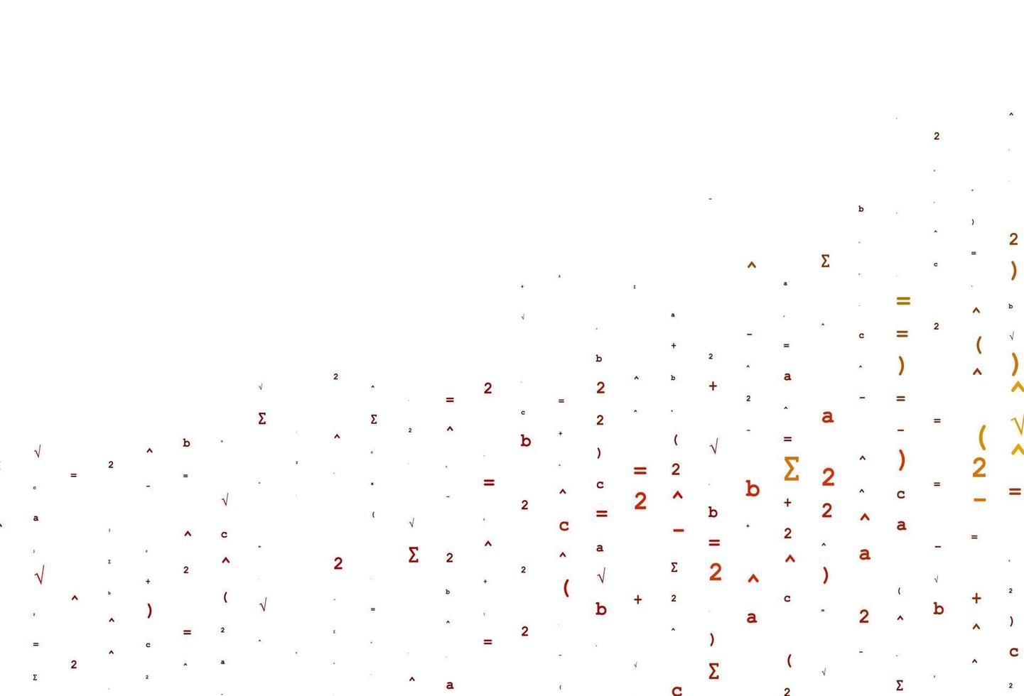 Light Orange vector background with Digit symbols.
