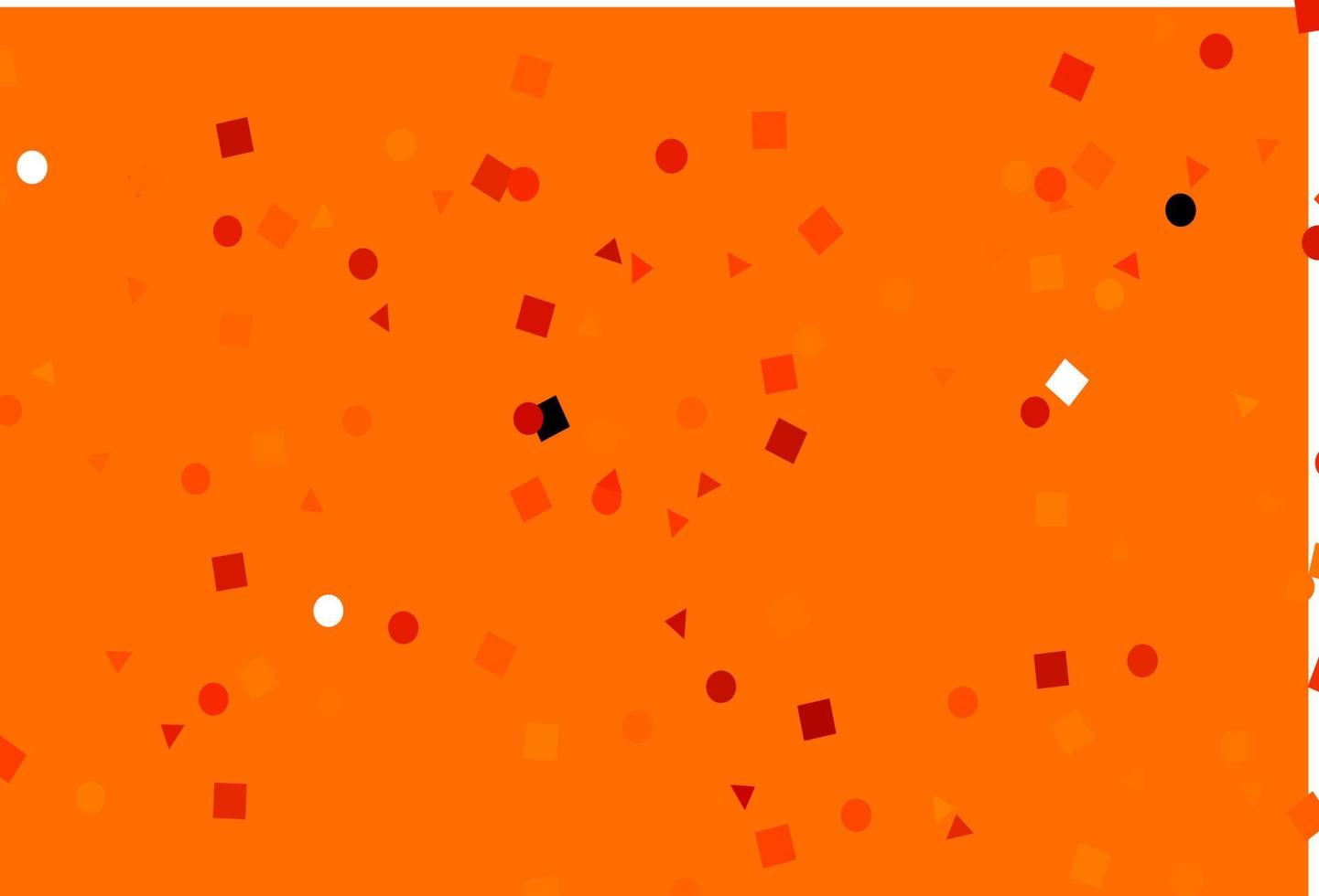 Light Orange vector template with crystals, circles, squares.