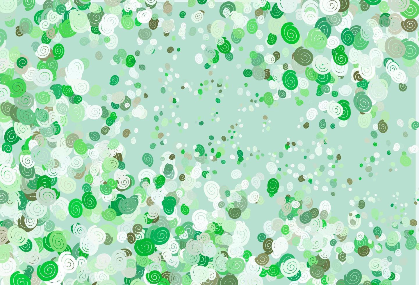 Light Green vector background with lamp shapes.