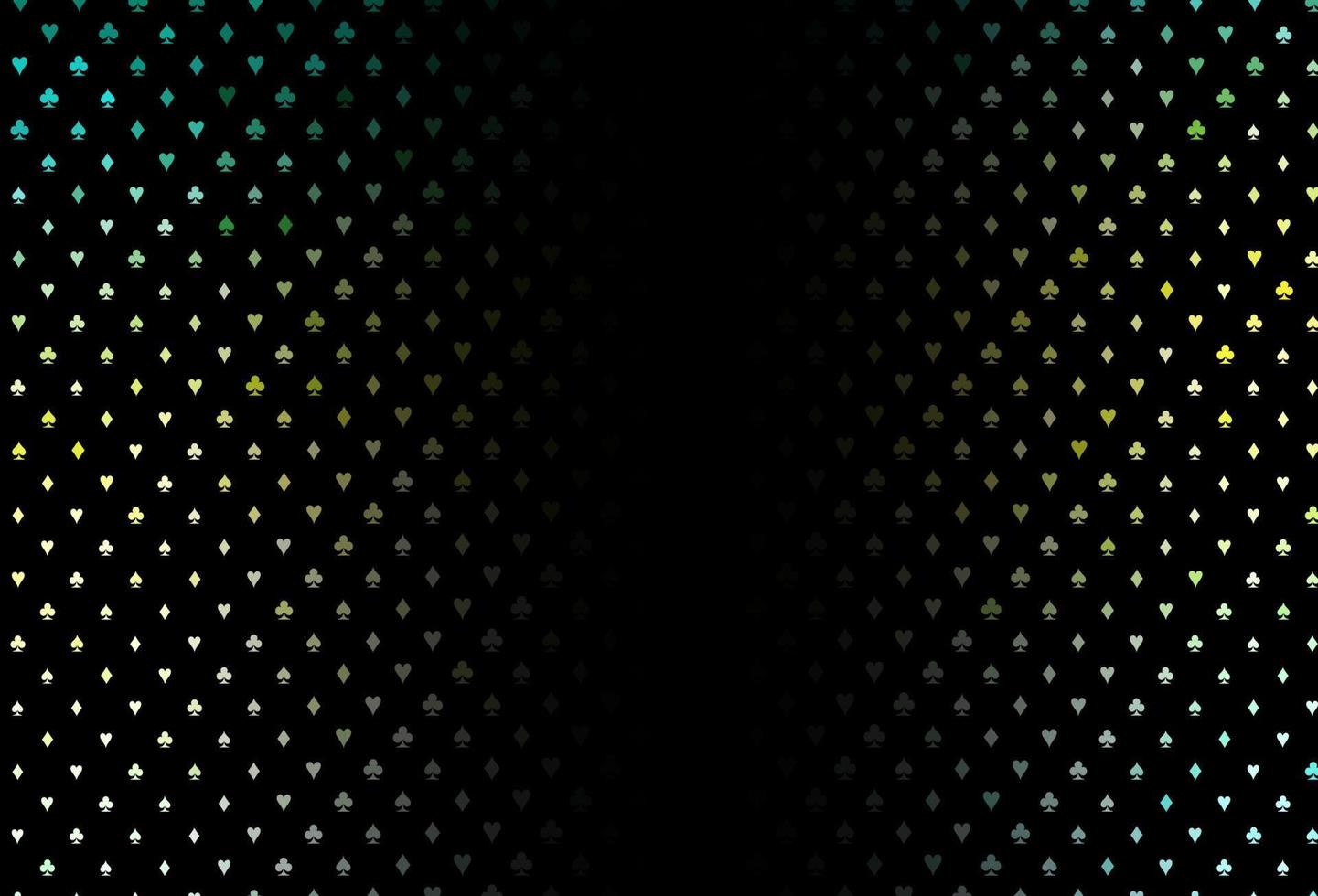 Dark green, yellow vector texture with playing cards.