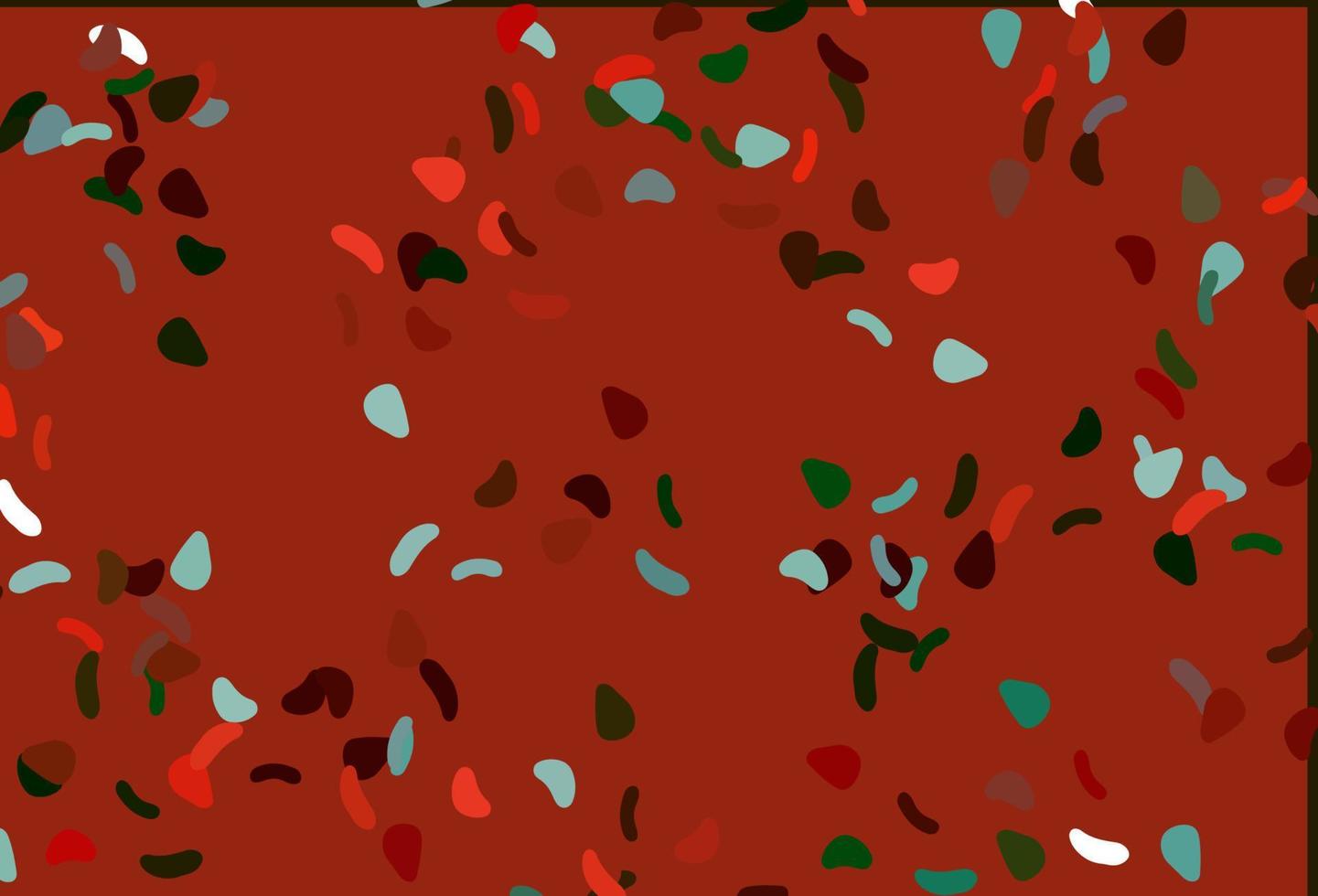Light Green, Red vector pattern with chaotic shapes.
