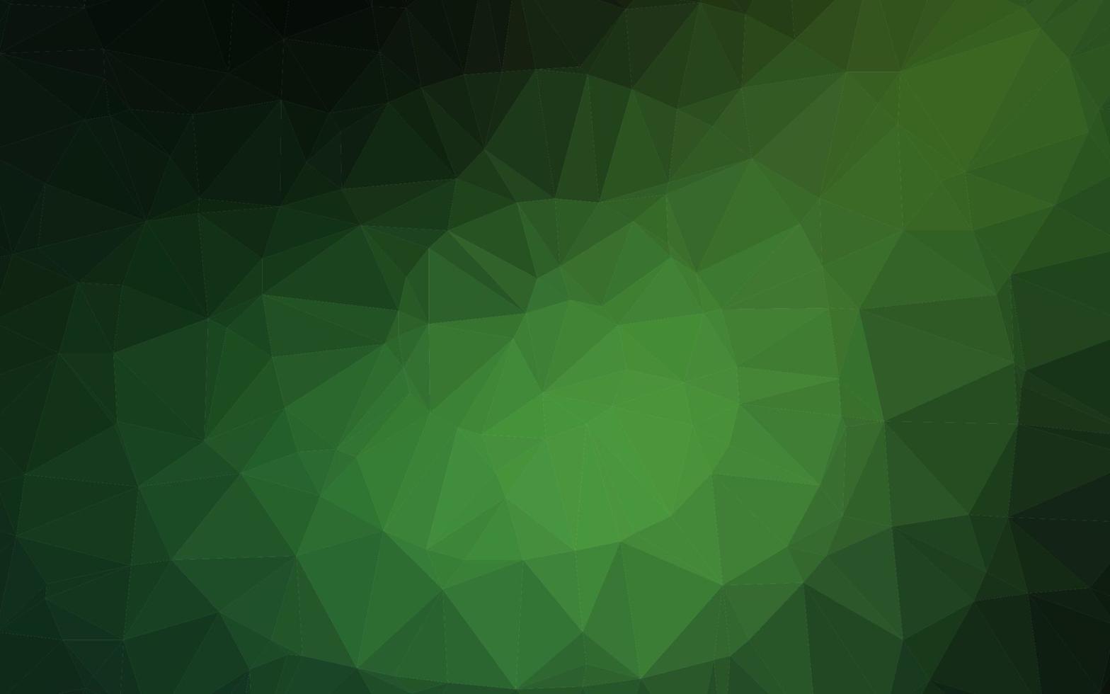 Dark Green vector polygon abstract backdrop.