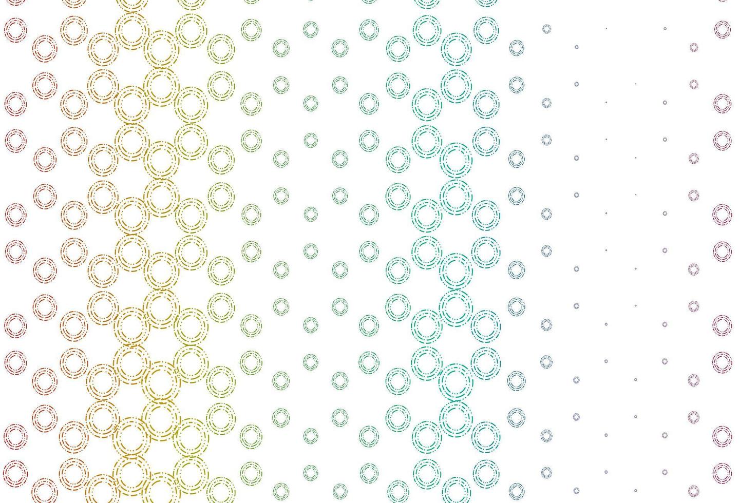 Light multicolor, rainbow vector backdrop with dots.