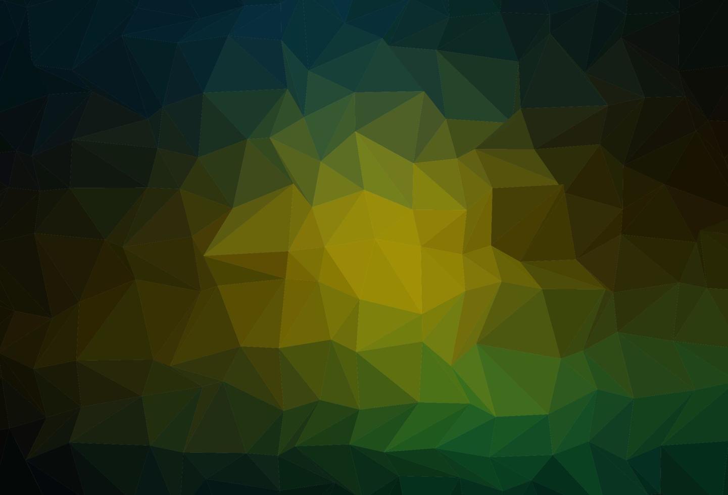 Dark Green, Yellow vector polygon abstract layout.