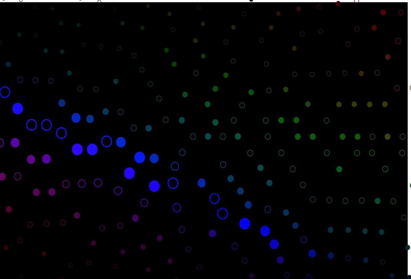 Dark Multicolor, Rainbow vector backdrop with dots.