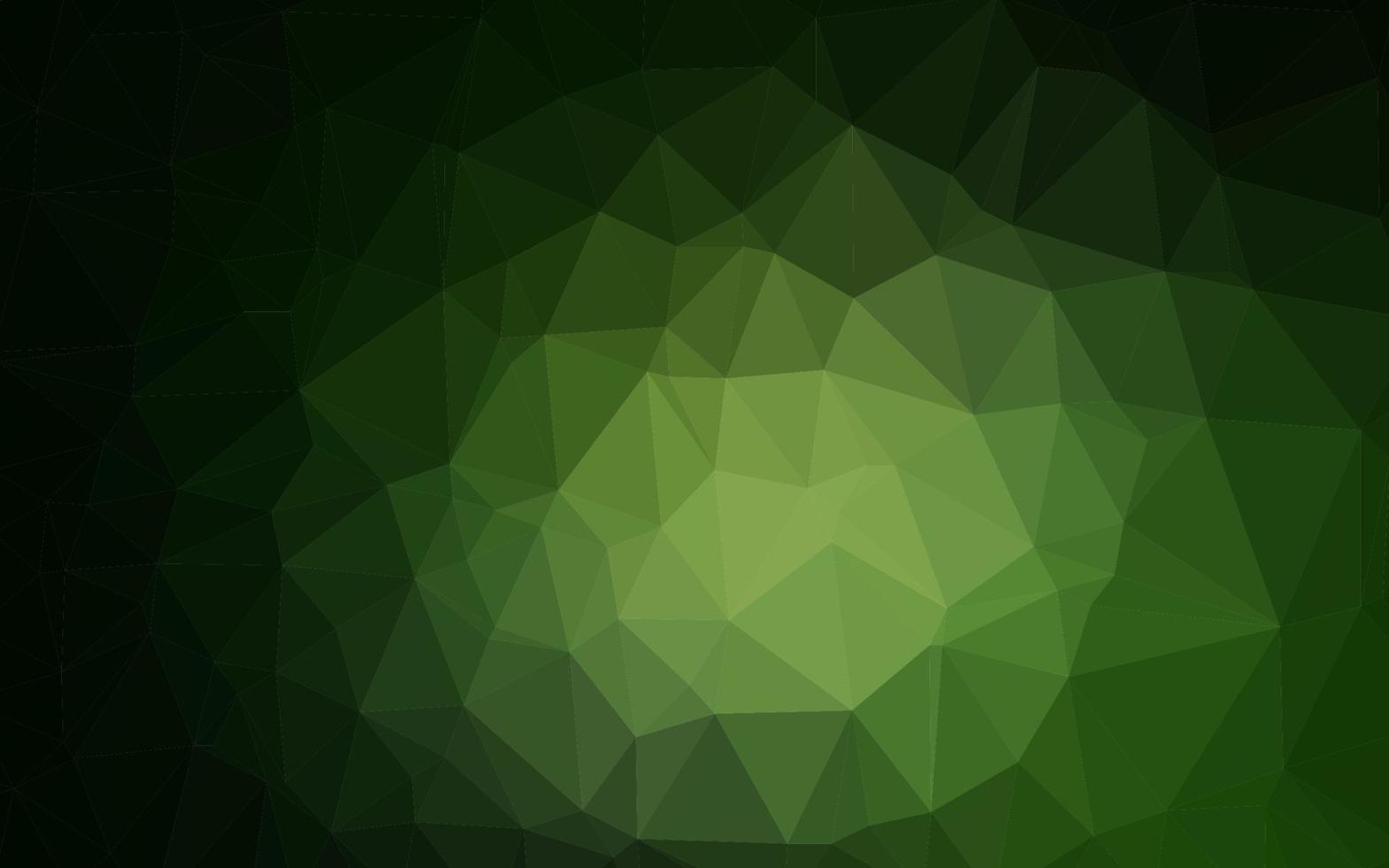 Dark Green vector abstract polygonal cover.