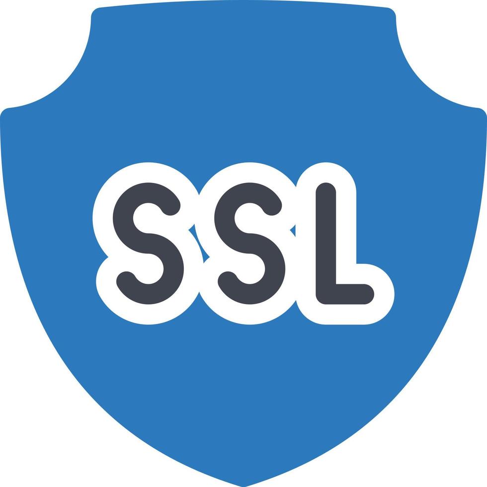 Ilustración de vector SSL en un fondo. Símbolos de calidad premium. Iconos vectoriales para concepto y diseño gráfico.