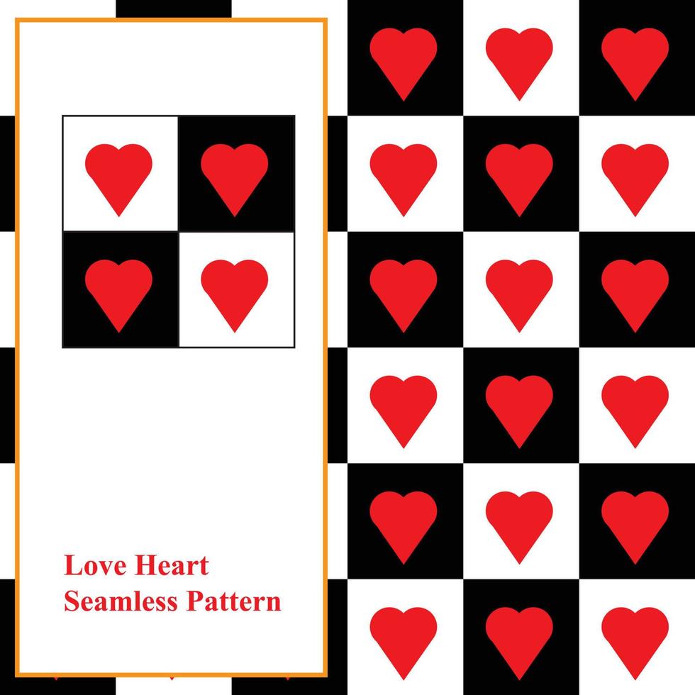 Love Heart Seamless Pattern vector