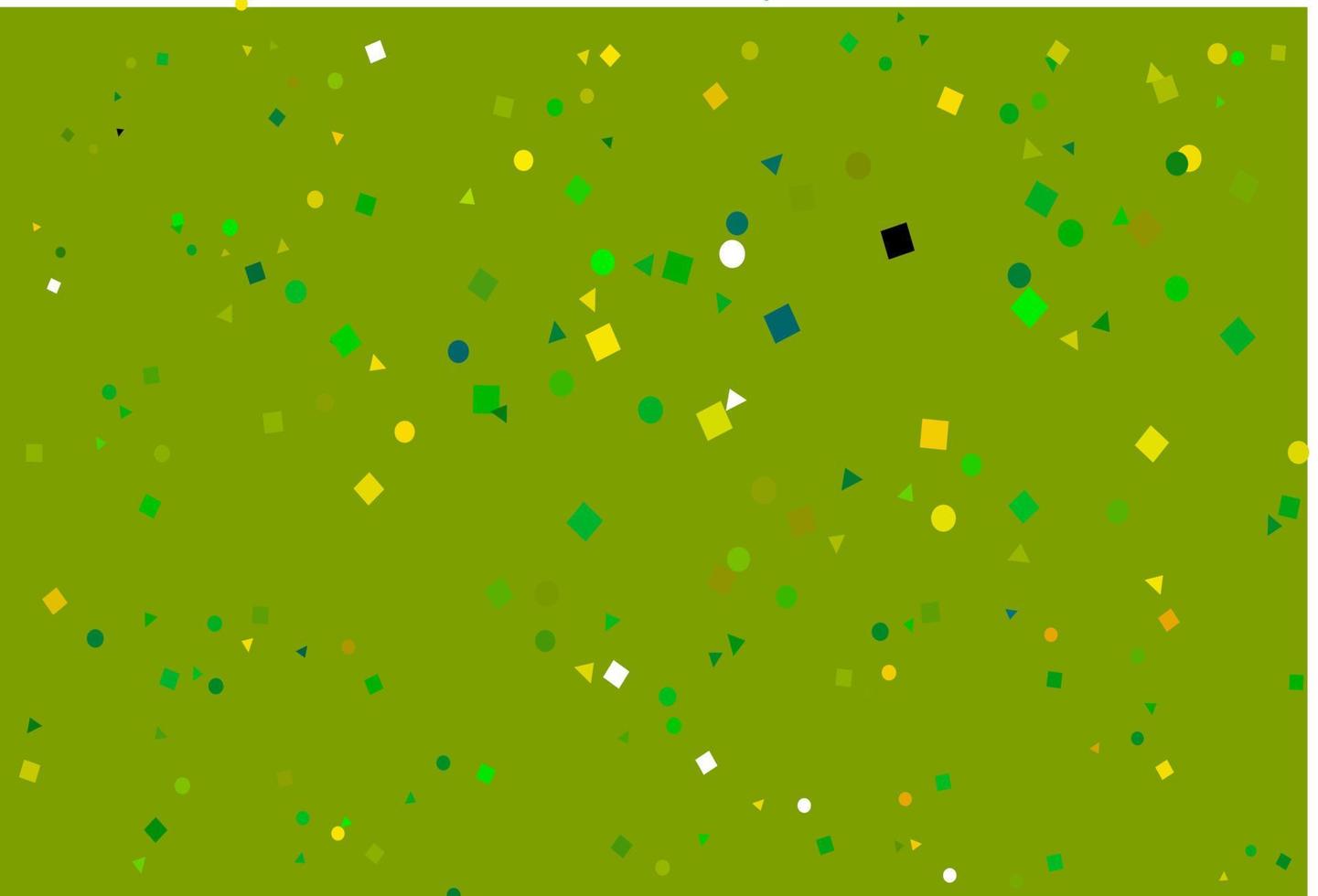 Light Green, Yellow vector template with crystals, circles, squares.