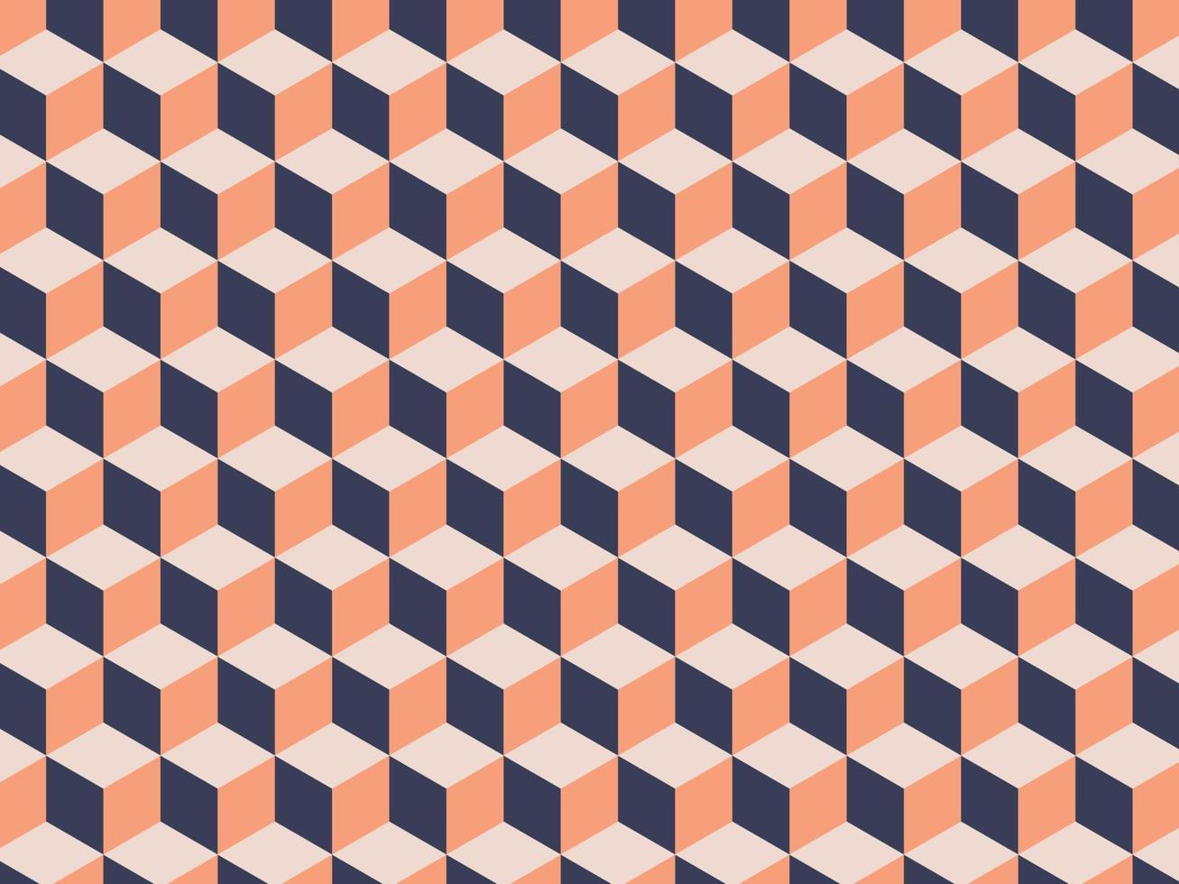 beautiful abstract cube seamless pattern design vector
