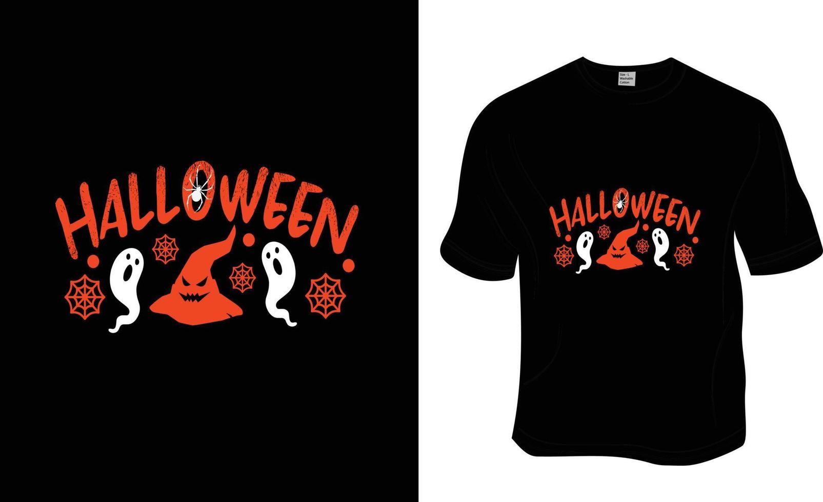 diseño de camiseta de halloween. listo para imprimir para ropa, póster e ilustración. vector de camiseta moderno, simple y con letras.