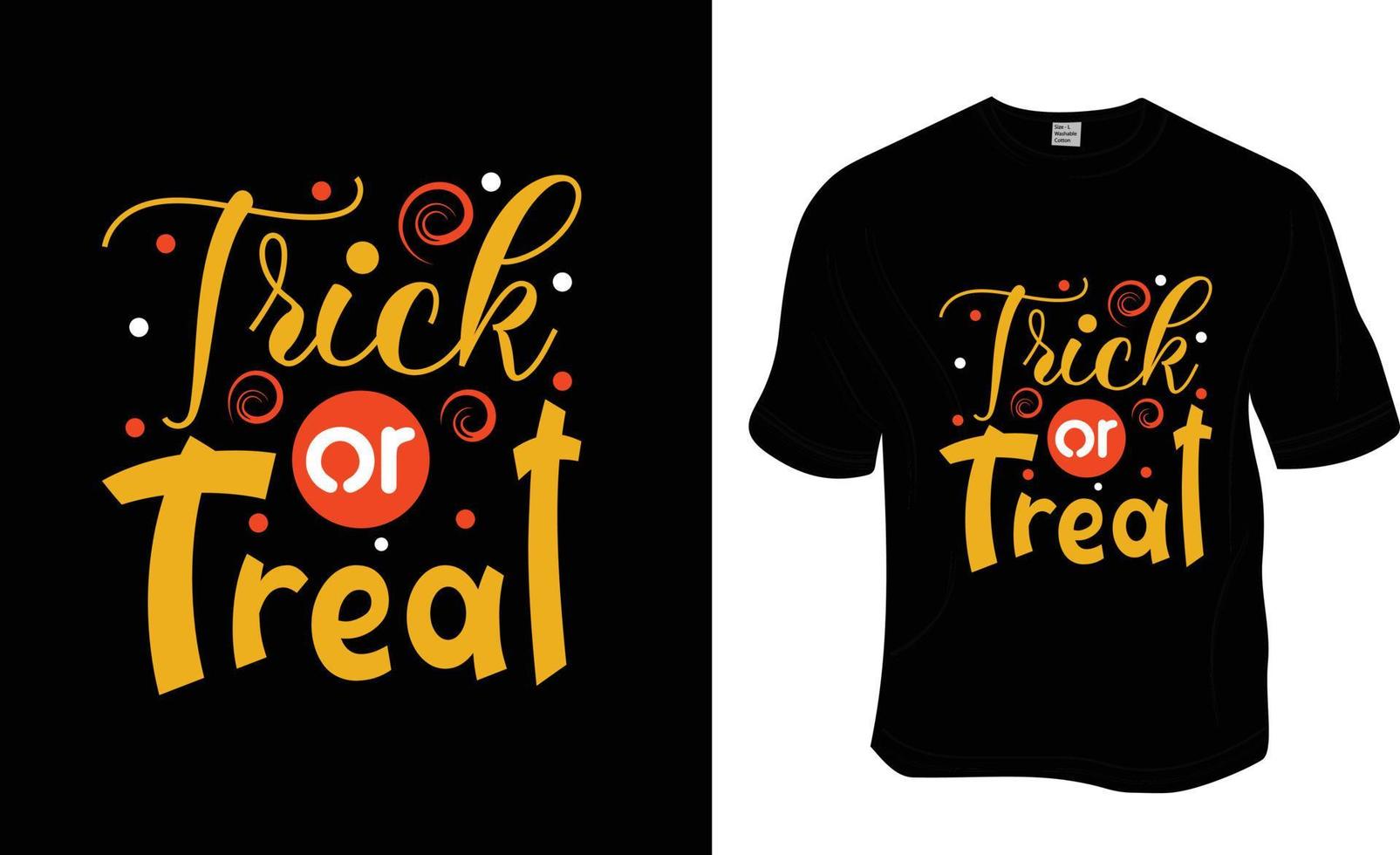 truco o trato, un diseño de camiseta de halloween. listo para imprimir para ropa, póster e ilustración. vector de camiseta moderno, simple y con letras.