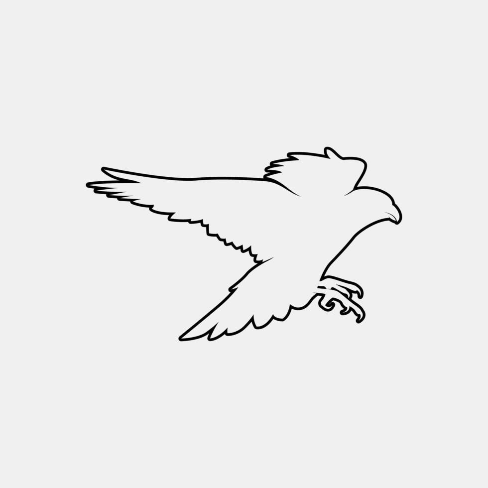 falcon outline vector silhouette