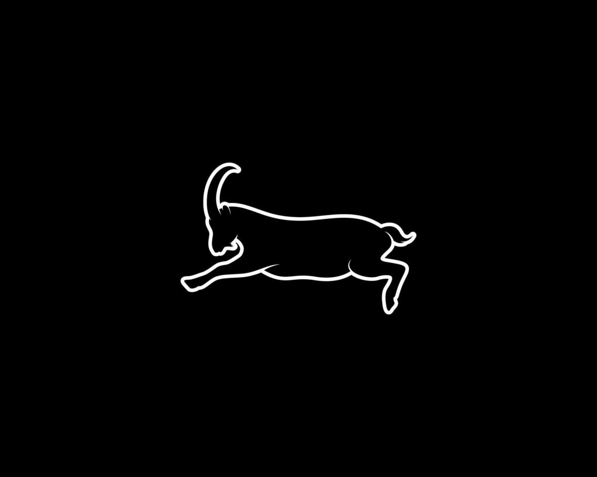 Goat outline vector silhouette