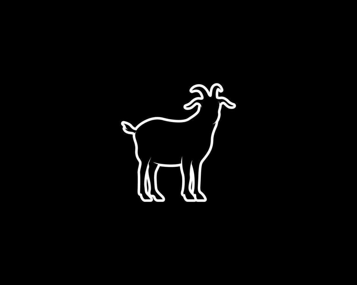 Goat outline vector silhouette