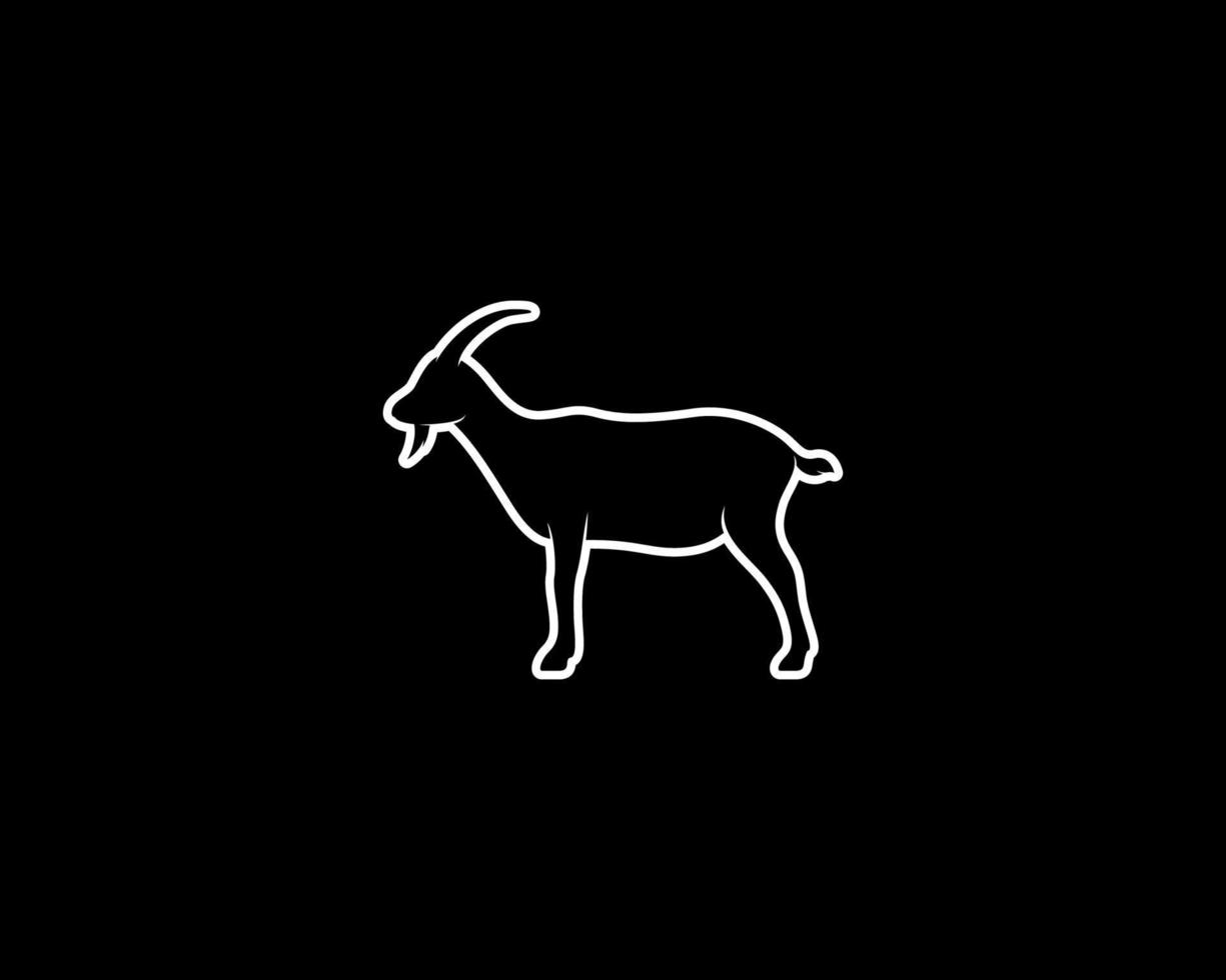 Goat outline vector silhouette