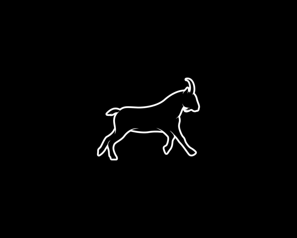 Goat outline vector silhouette