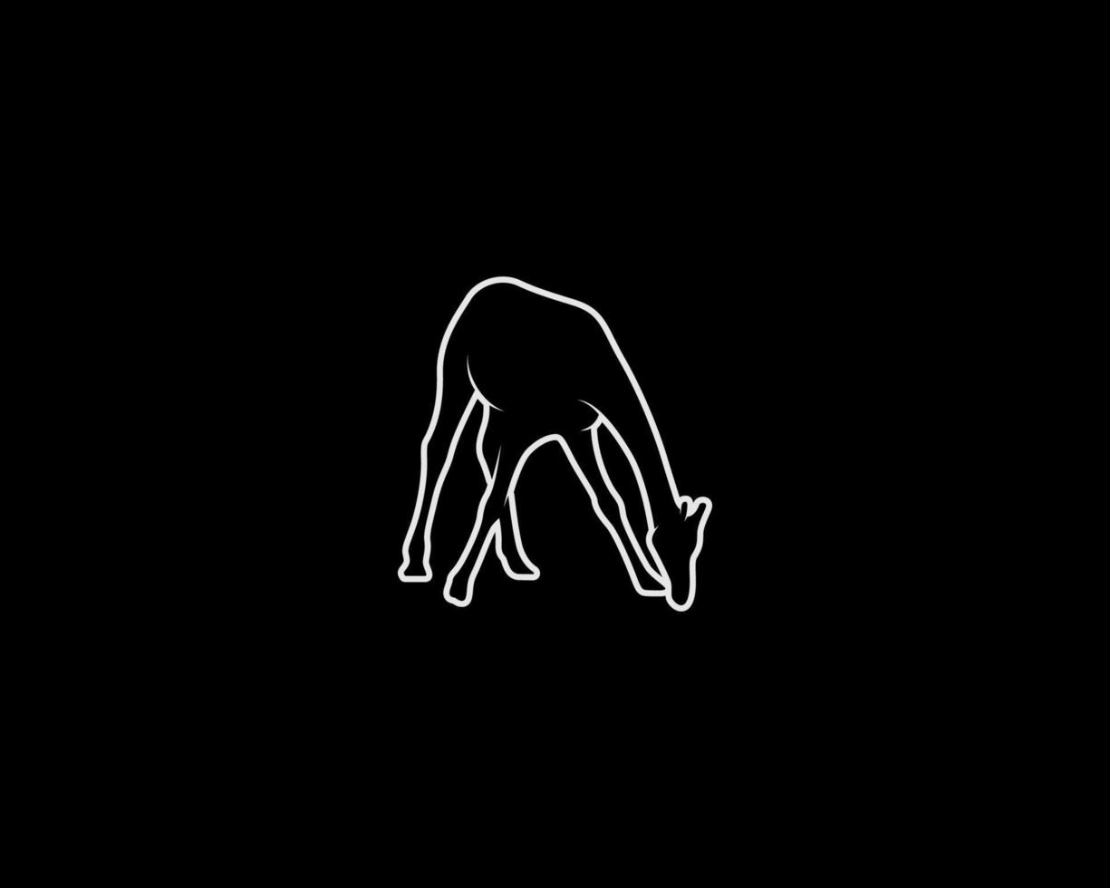 Giraffe outline vector silhouette