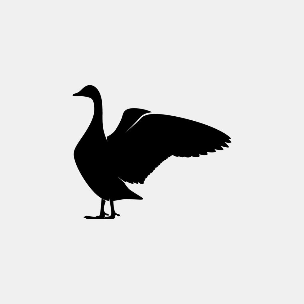 Goose vector silhouette