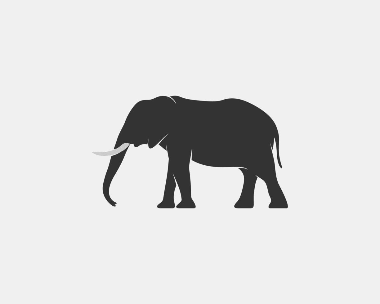 silueta de vector de elefante