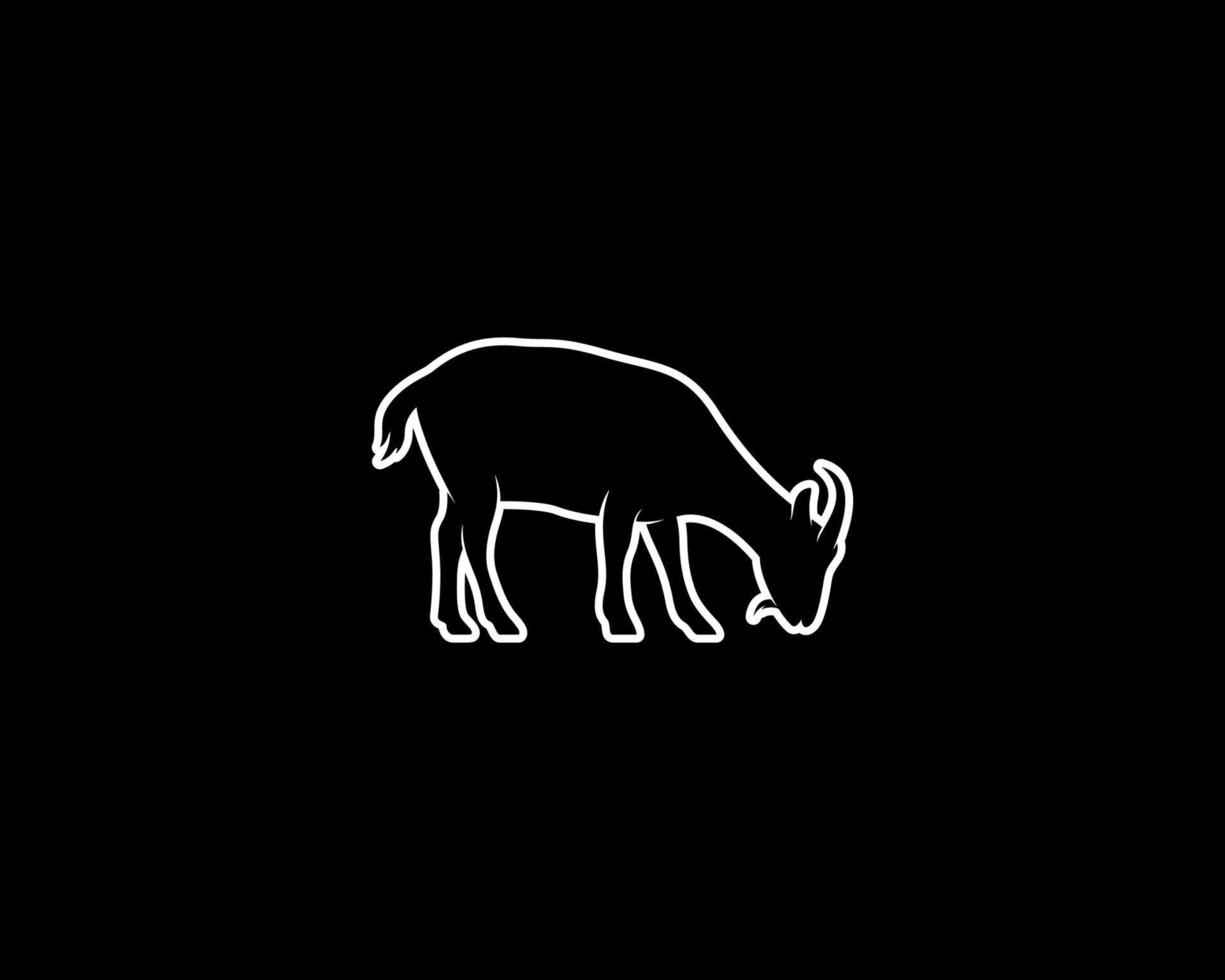 Goat outline vector silhouette